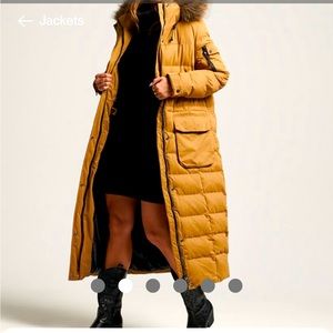 Superdry Mocrofibre expedition long parka coat.